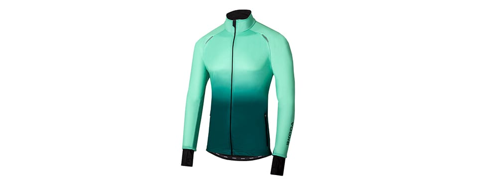 Langlaufjacke mit grünem Ombré-Farbverlauf